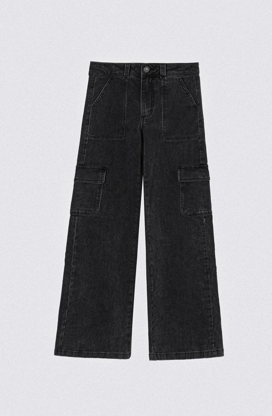 Pantalón Wide Leg Bag Black