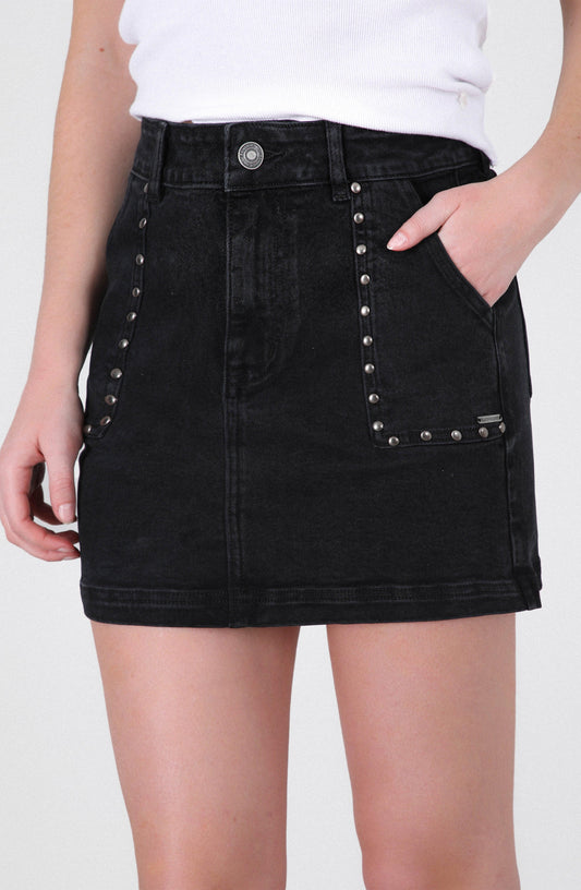 Falda Tachas Black