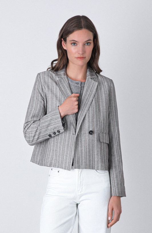 Blazer Corto Lurex Grey