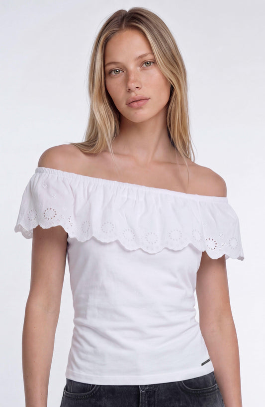 Top Bordado White
