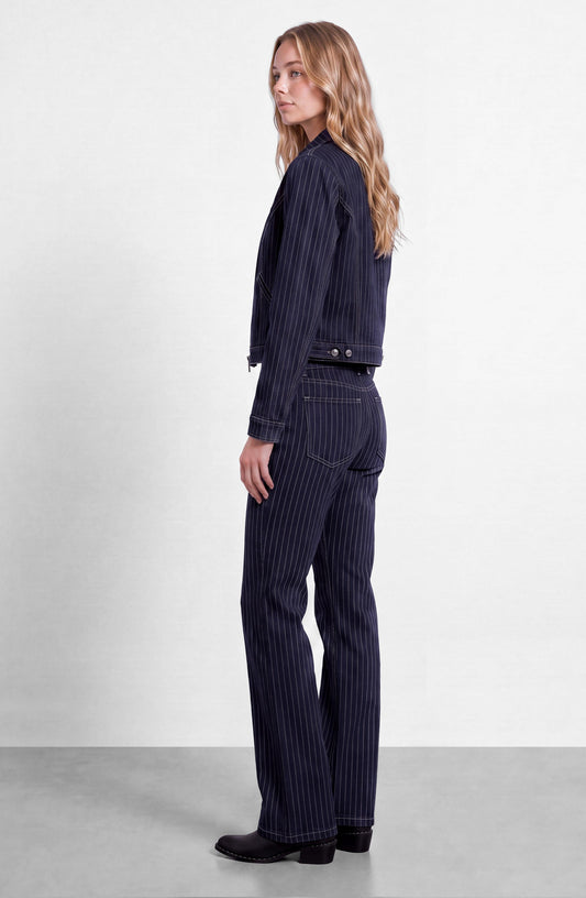 Pantalón Denim Rayado Indigo