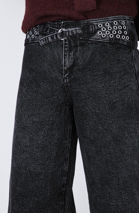 Pantalón Pretina Ojal Black