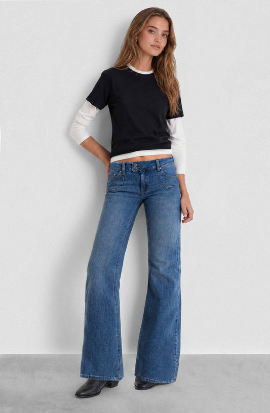 Pantalón Pretina Botones Blue