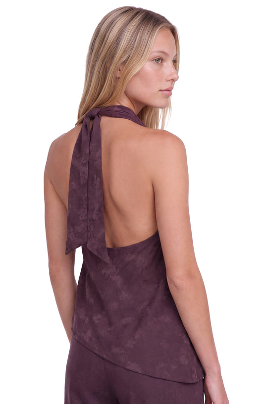 Top Halter Asimétrico Purple