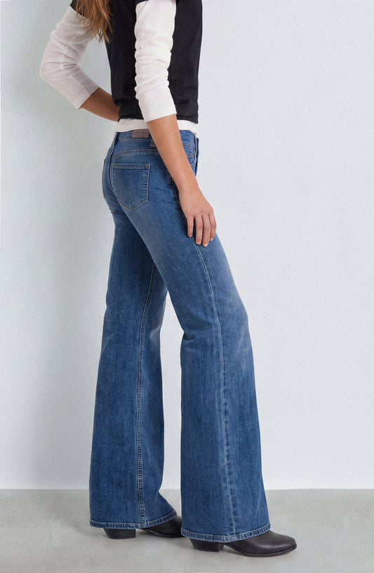 Pantalón Pretina Botones Blue