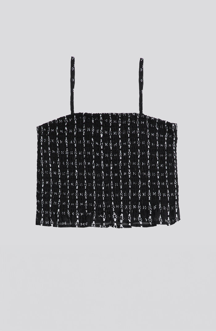 Top Panal Full Print Black