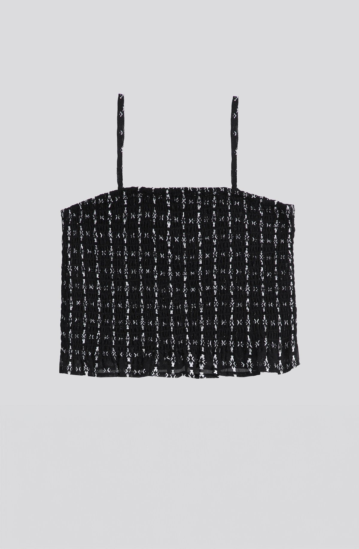 Top Panal Full Print Black