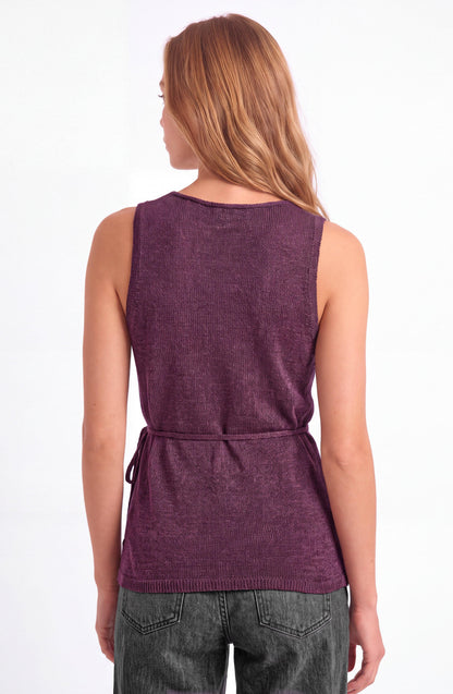 Vest Tejido Lazo Purple