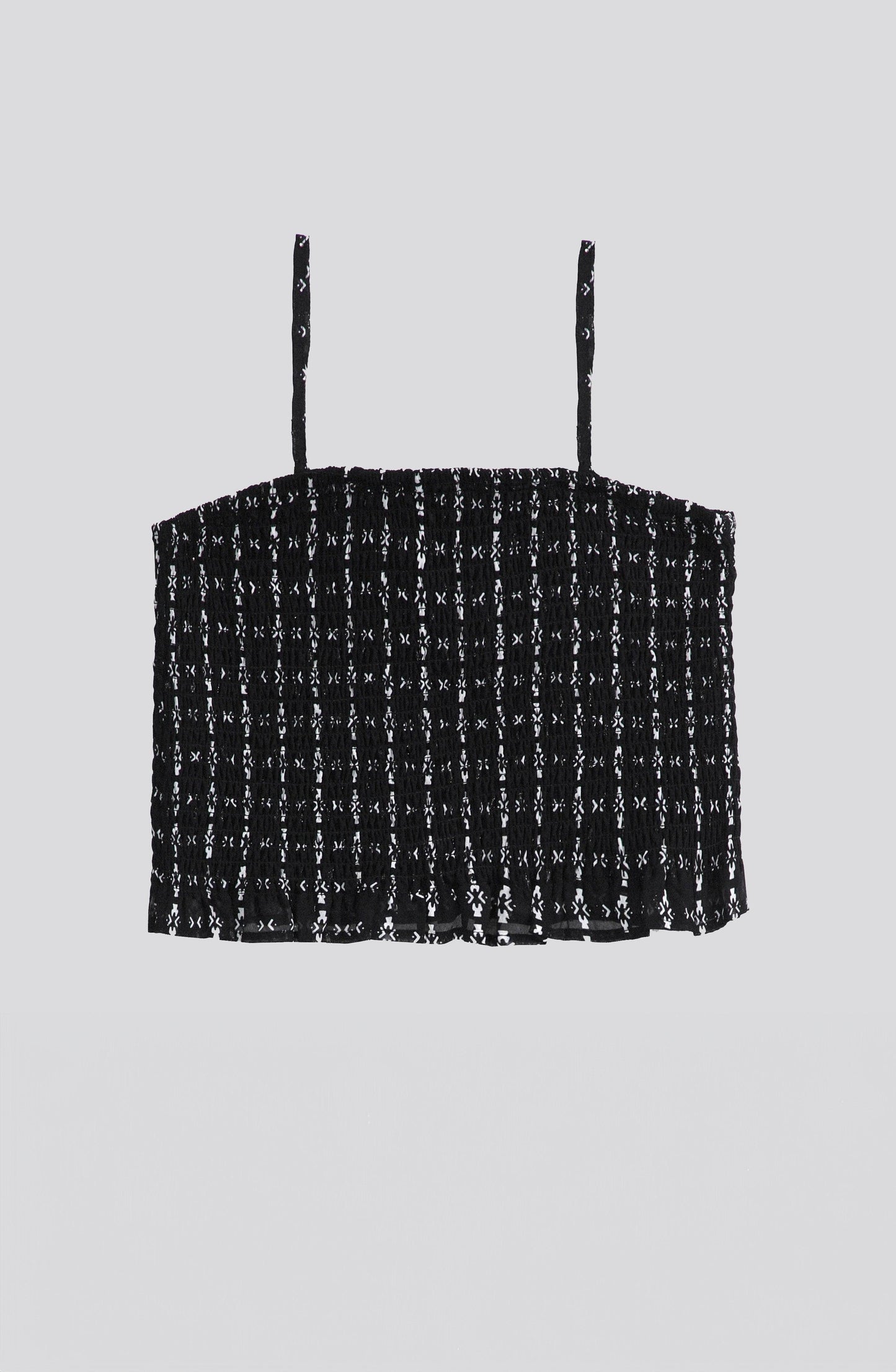 Top Panal Full Print Black