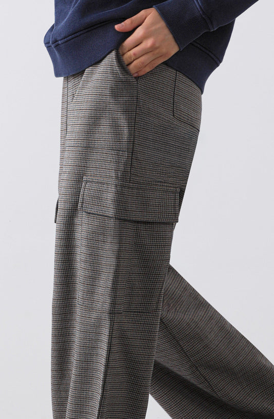 Pantalón Tejido Cargo Brown