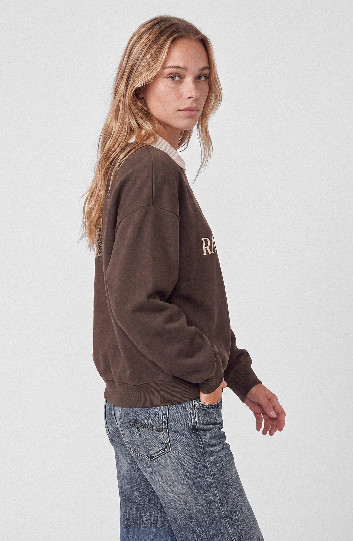 Sudadera Crewneck Polo Brown