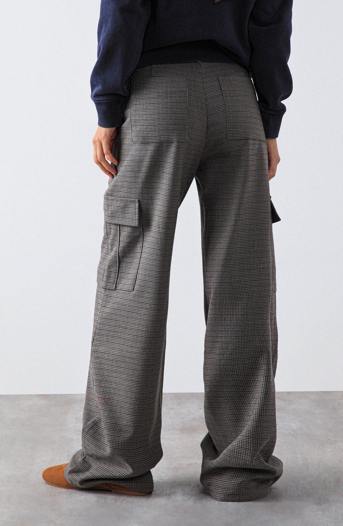 Pantalón Tejido Cargo Brown