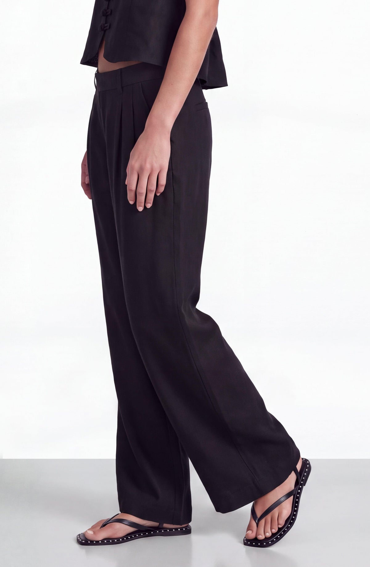 Pantalón Sastrero Lino Black