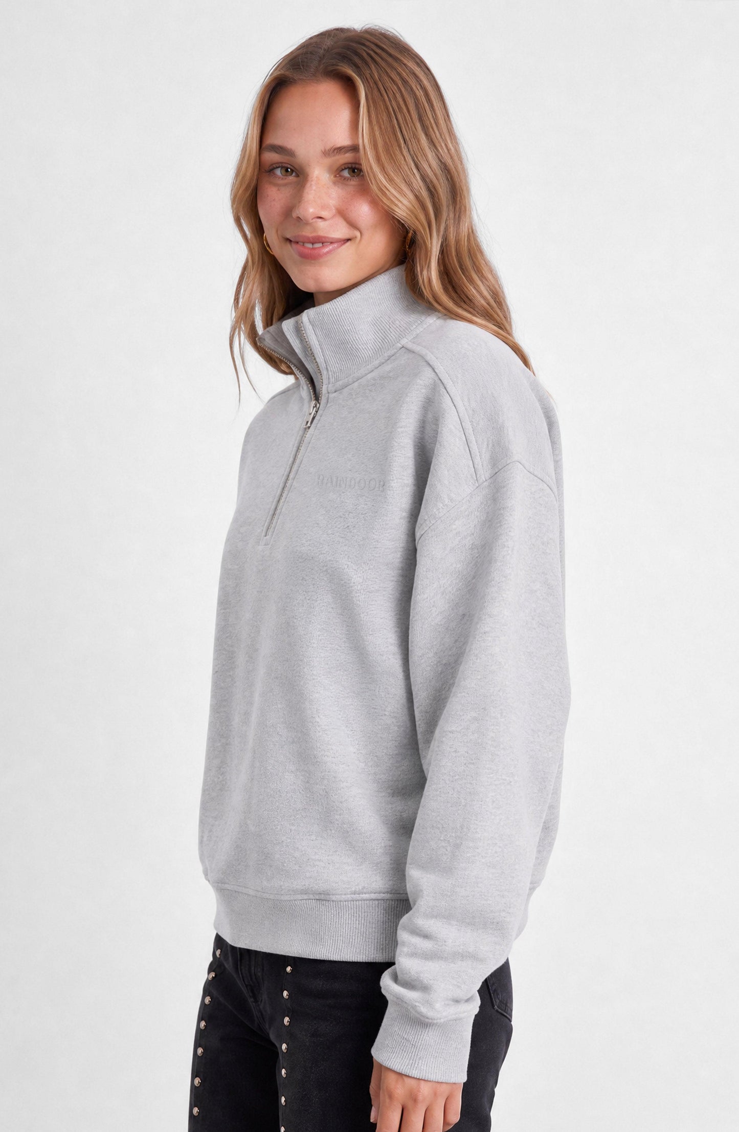 Sudadera Mid Zipper Grey