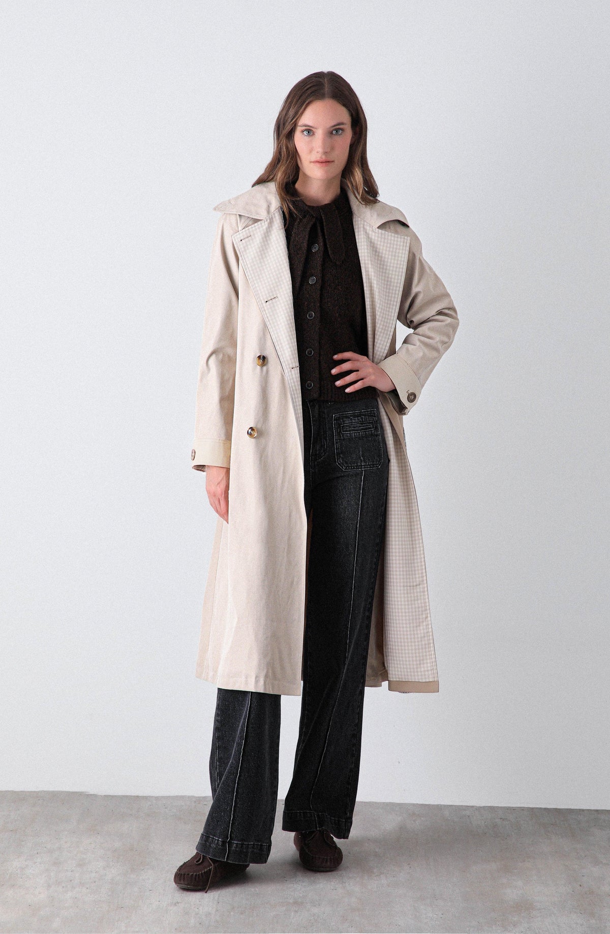 Abrigo Trench Beige
