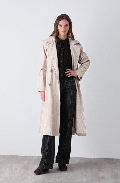 Abrigo Trench Beige