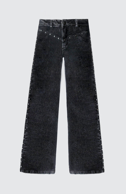 Pantalón Tachas Frontales Black