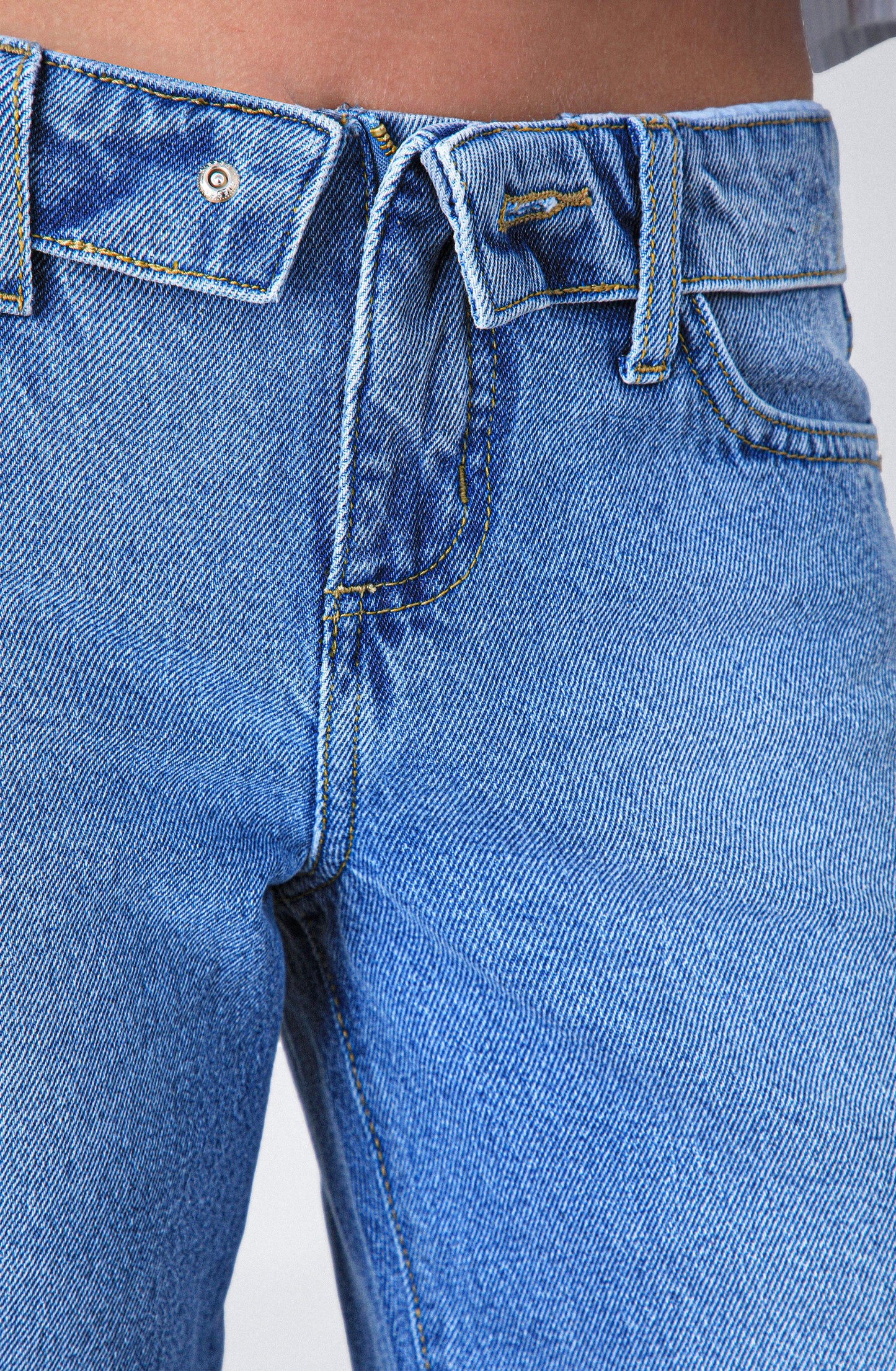 Pantalón Pretina Invertida Blue