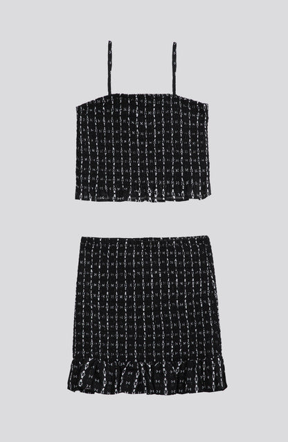 Top Panal Full Print Black