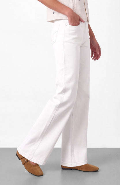 Pantalón Estrella Desflecado White