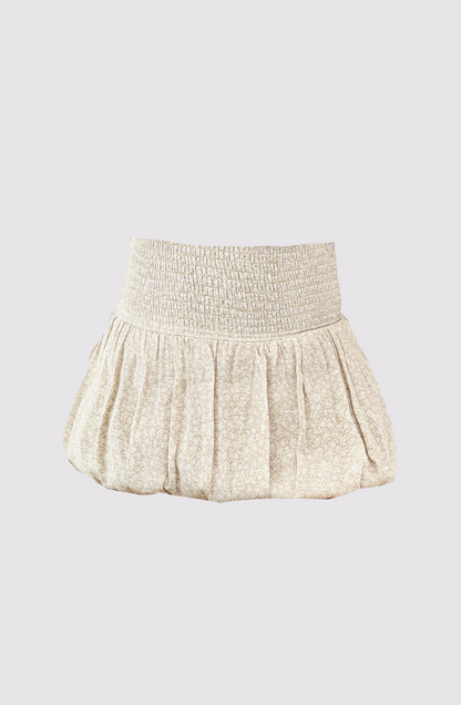 Falda Globo Lurex Ecru