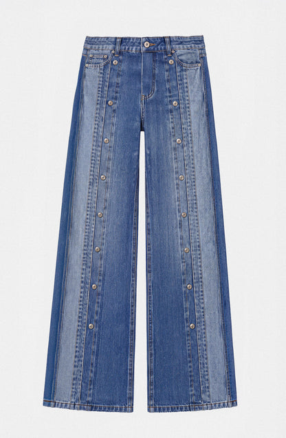 Pantalón Botones Frontales Blue