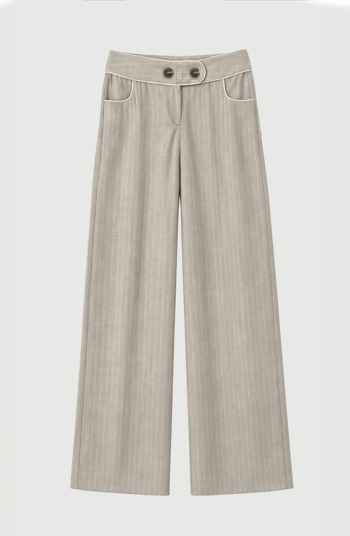 Pantalón Sastrero Lurex Beige