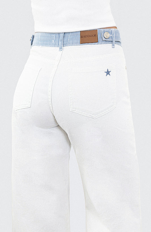 Pantalón Pretina Rayas White