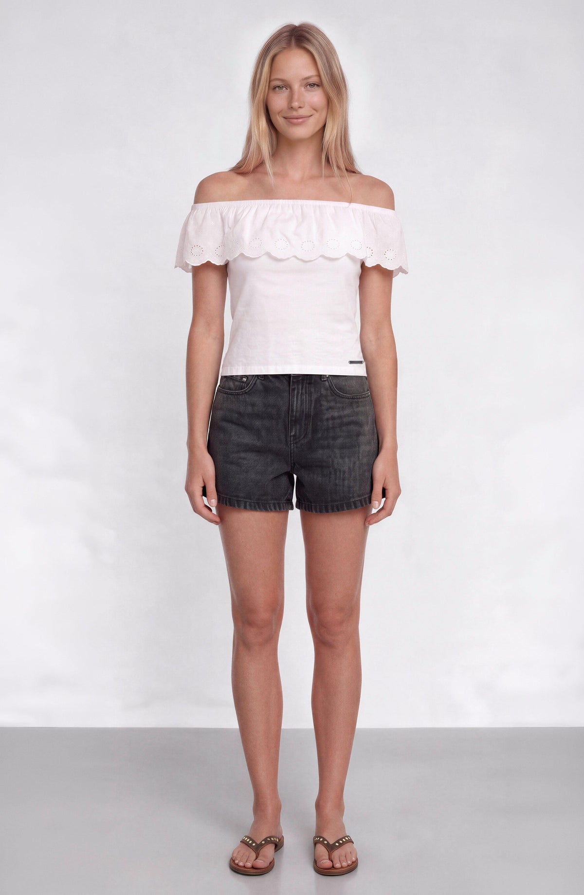 Top Bordado White