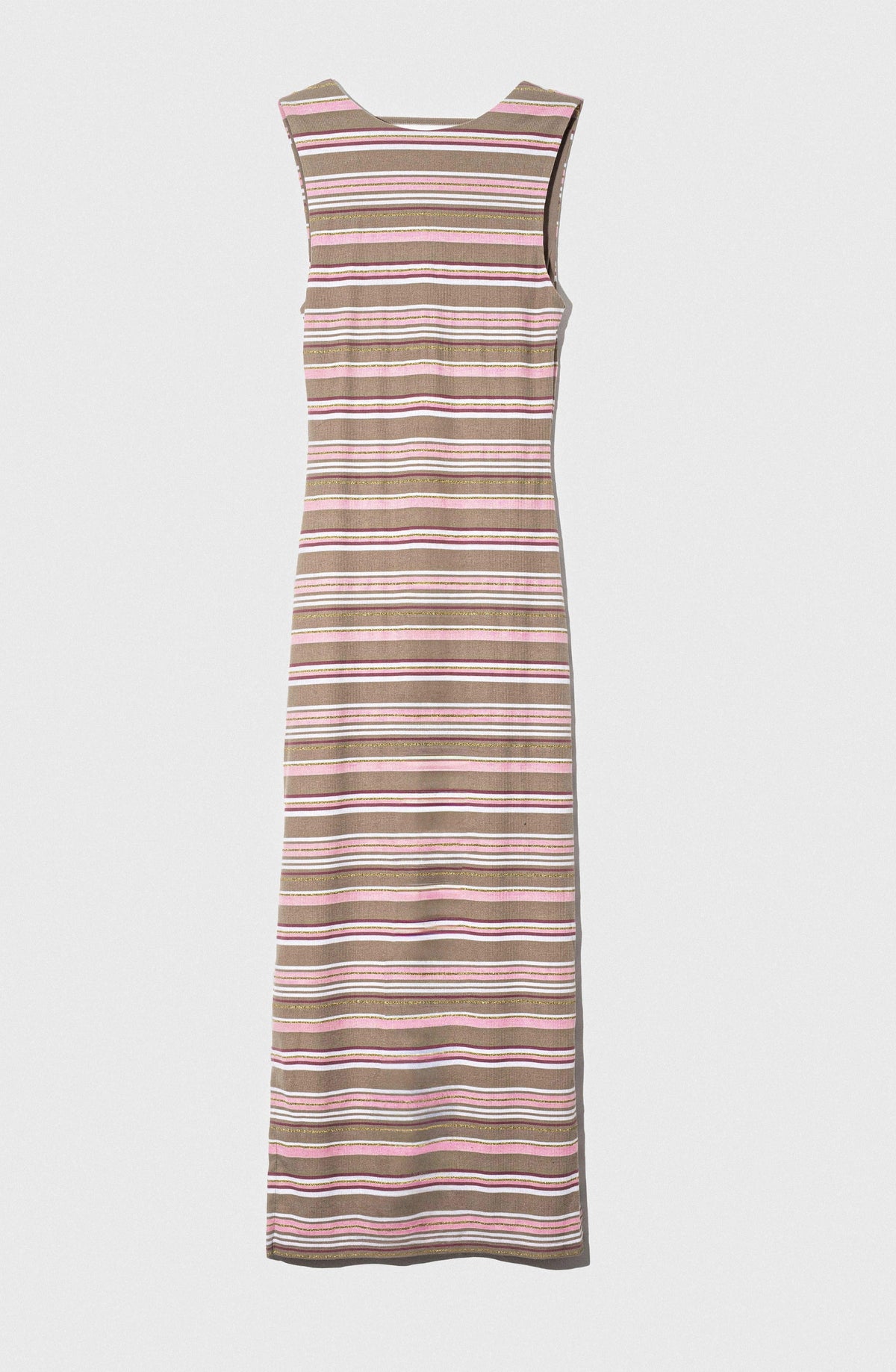 Vestido Largo Metalizado Pink