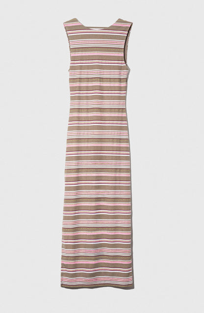 Vestido Largo Metalizado Pink