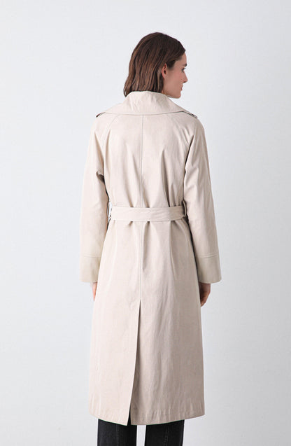 Abrigo Trench Beige