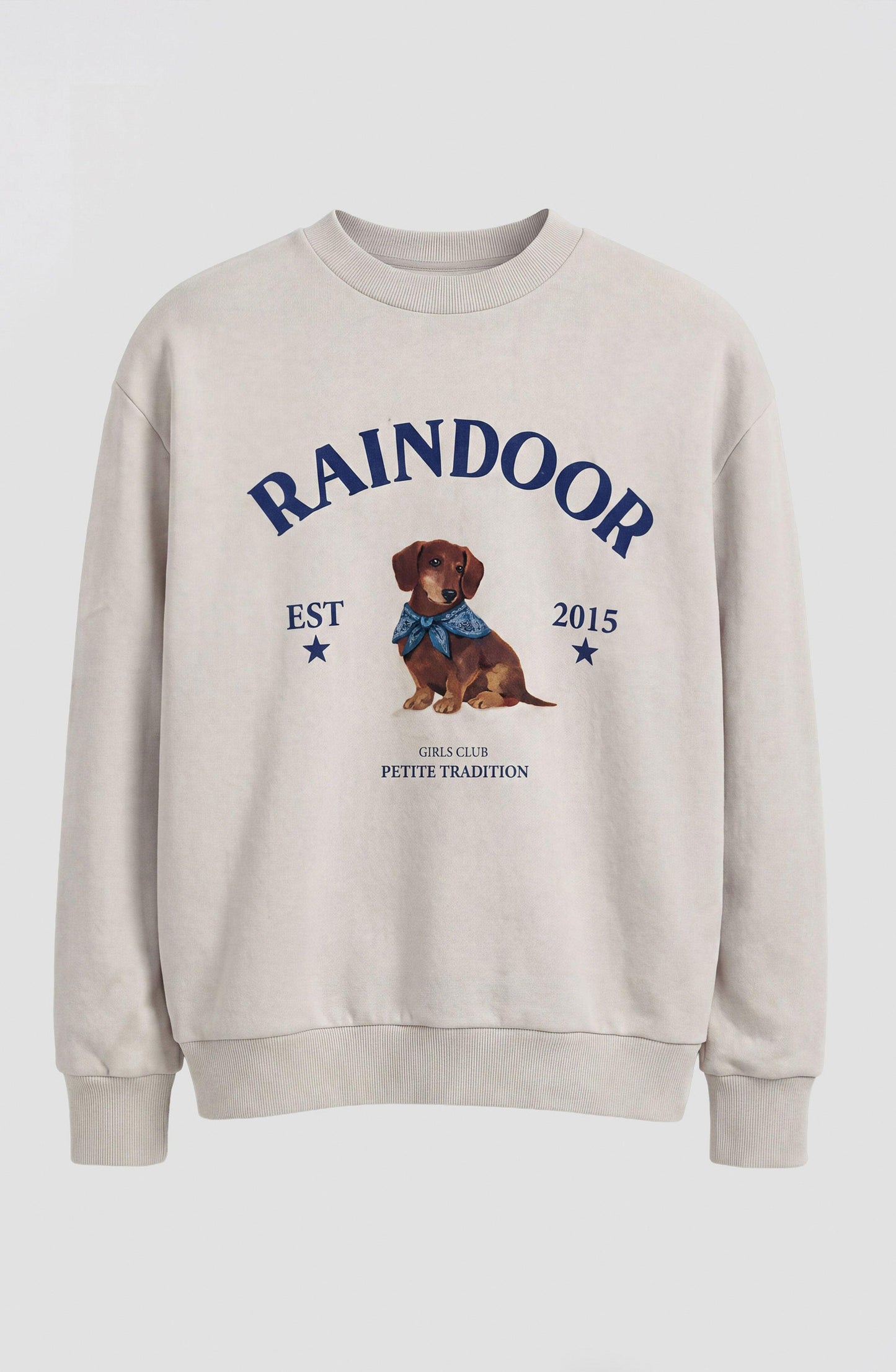 Sudadera Perro Salchicha Ecru
