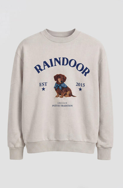 Sudadera Perro Salchicha Ecru
