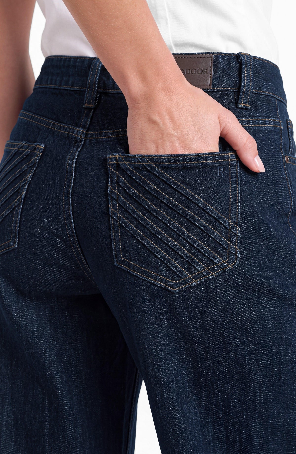 Pantalón Plisado Denim Indigo