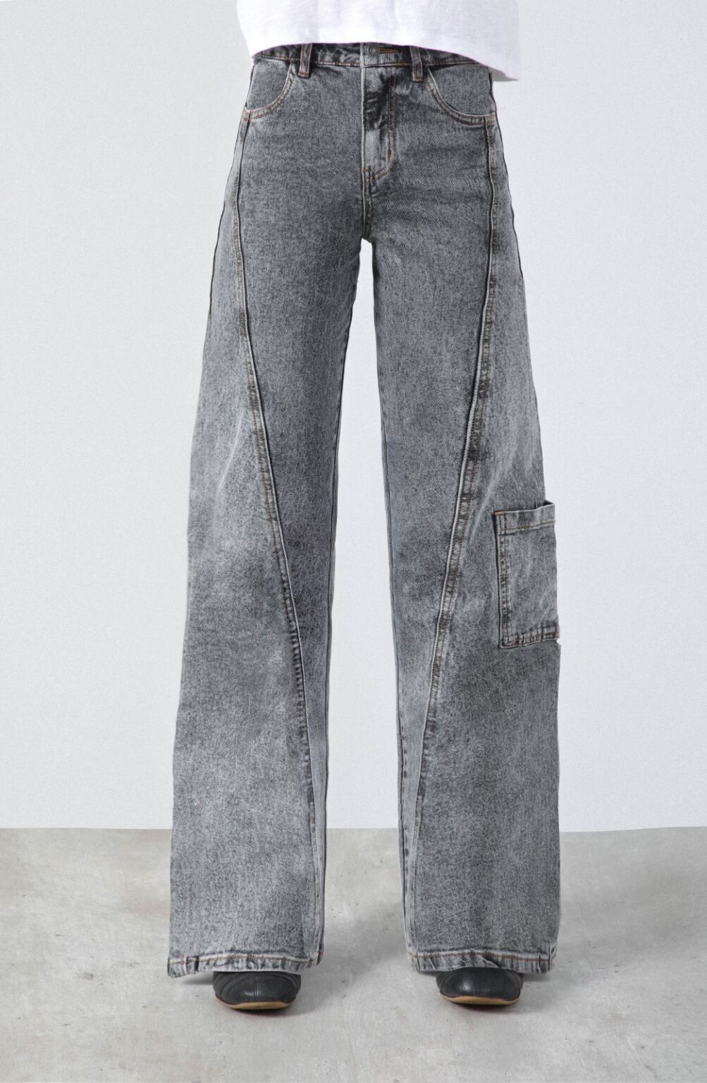 Pantalón Diagonal Bolsillo Gray