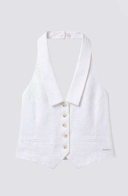 Vest Lino White