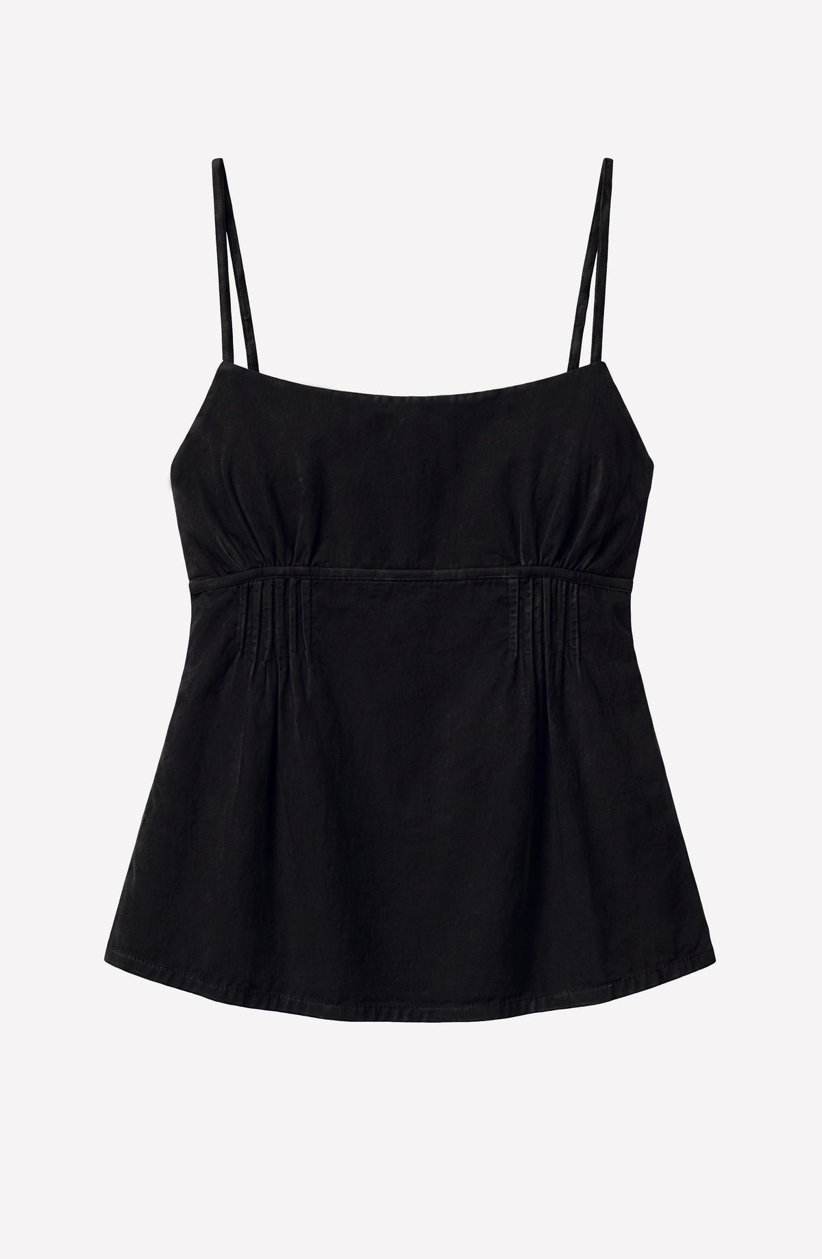 Top Escote Plisado Black