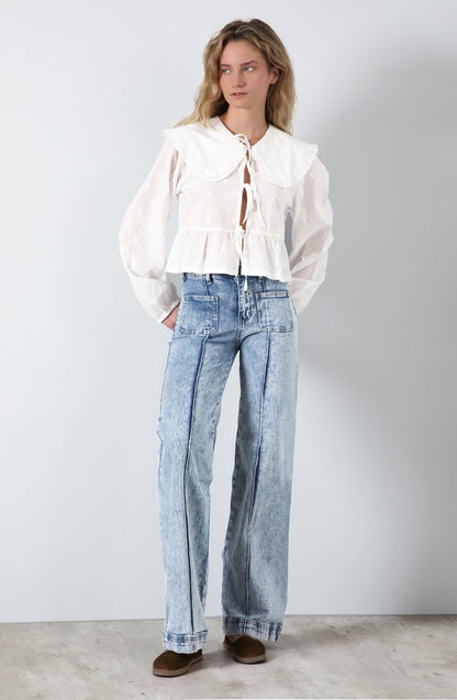 Pantalón Wide Leg Pocket Blue R