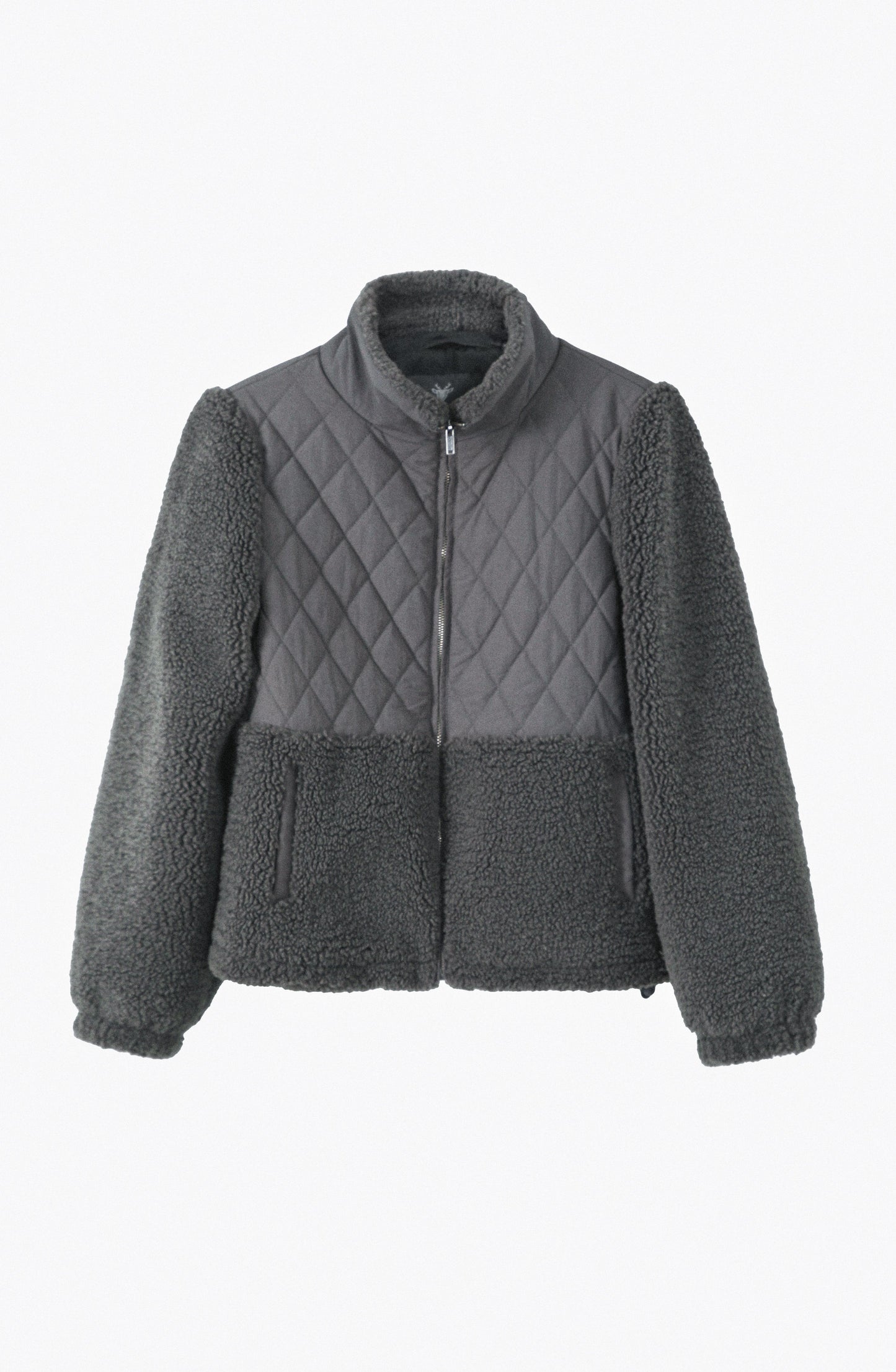 Chiporro Acolchado Cuello Alto Gray