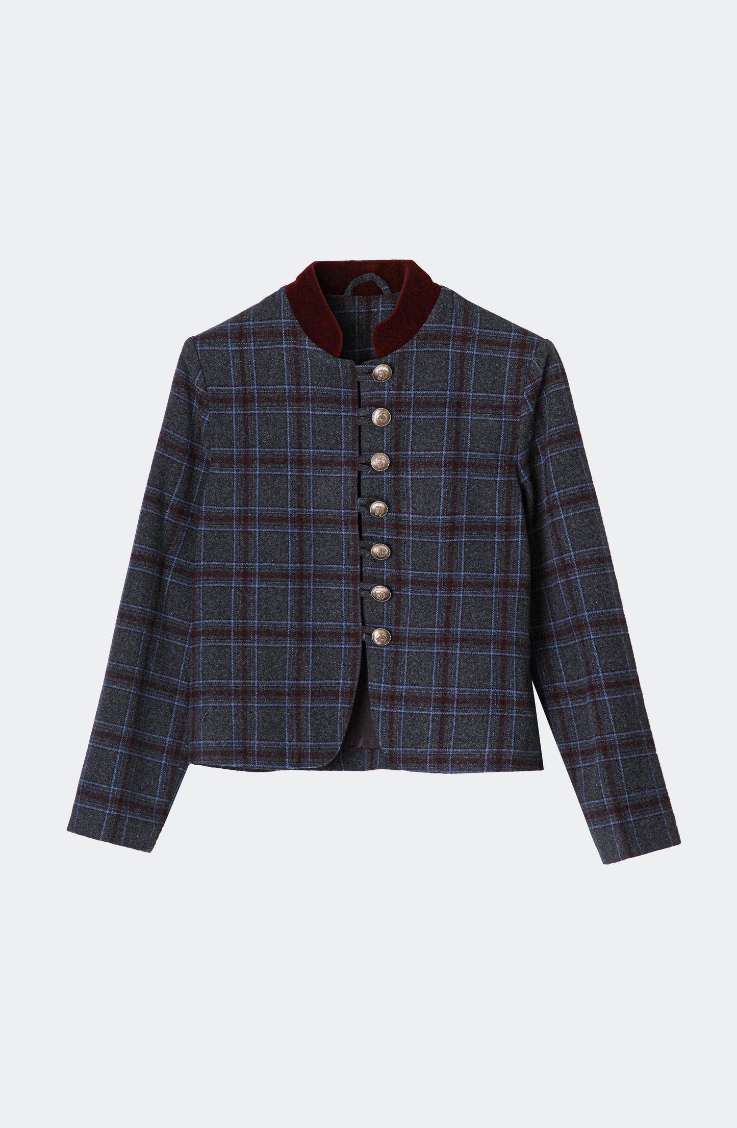 Chaqueta Estampada Botones Grey