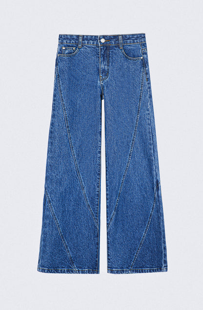 Pantalón Cortes Cruzados Blue