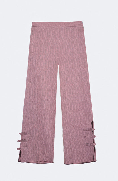 Pantalón Abertura Botón Lateral Rose