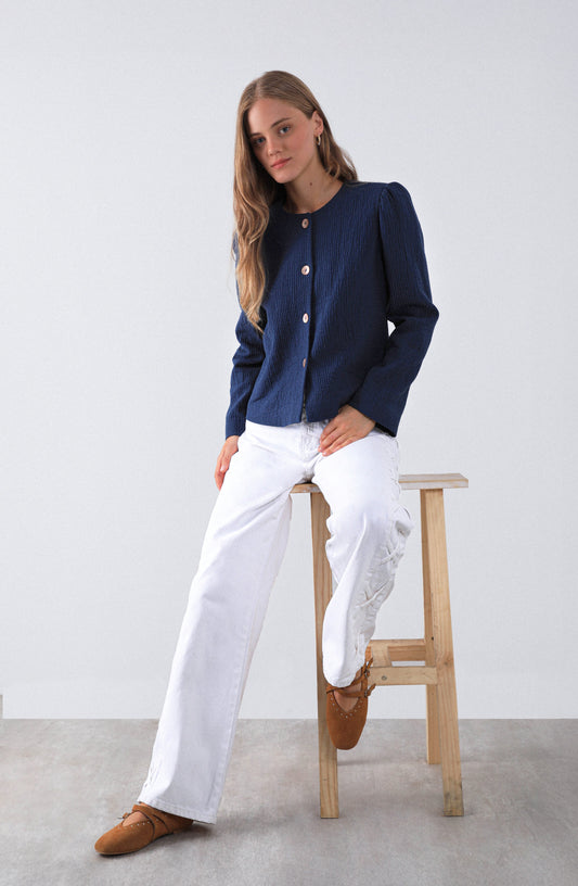 Blazer Hombreras Navy