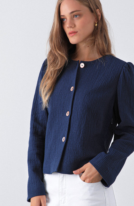 Blazer Hombreras Navy