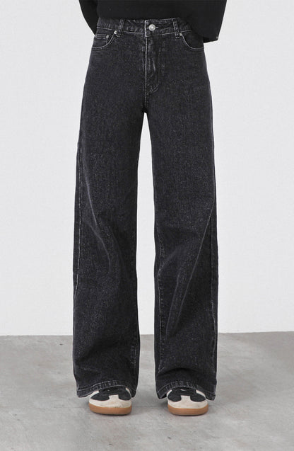 Pantalón Straight Estrellas Black