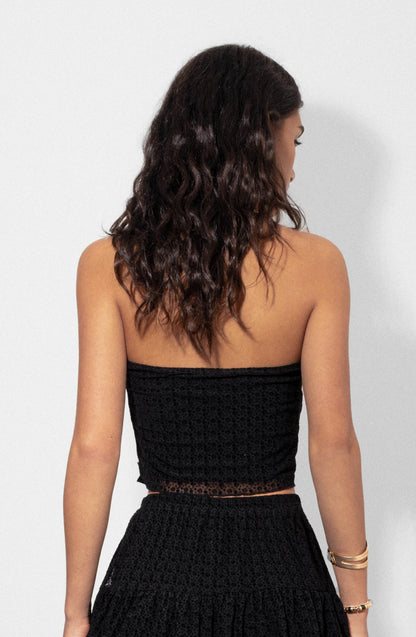Top Fruncido Black