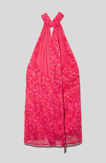 Vestido Lurex Halter Pink