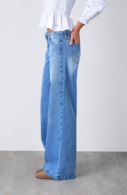 Pantalón Pretina Invertida Blue