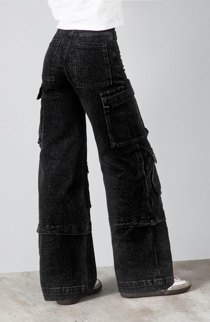 Pantalón Cargo Bolsillos Black R
